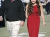 Phil Torres walks his daughter, Marina Torres, towards the homecoming court during the Crescenta Valley High School Home Coming Game. (Photo by Ed Hamilton / oct26, 2012)