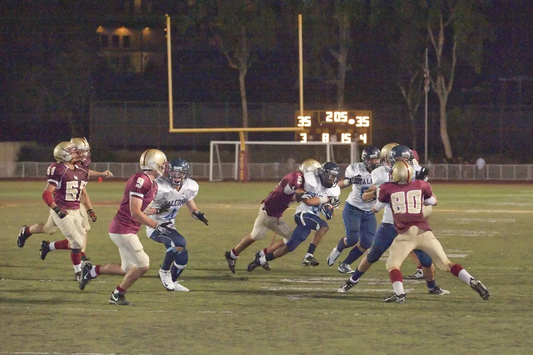 sacked »Dai Dai McFadden gets taken down with minutes on the clock. The Falcons ended up winning 38-35.