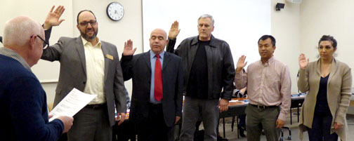 New Board Sworn In, Officers Chosen at Town Council Meeting